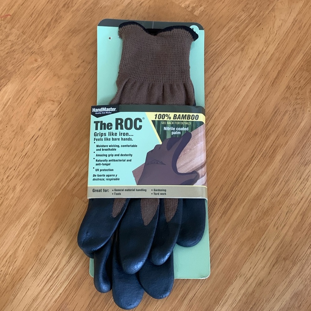 ❤️🎁NWT New HandMaster The Roc Work Garden Gloves  Moisture Wicking Yard